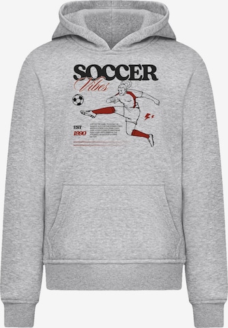 Sweat-shirt 'Soccer Vibes Sport Fan' F4NT4STIC en gris : devant