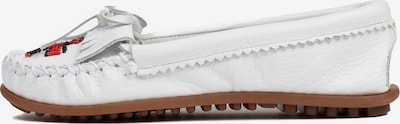 Minnetonka Moccasin 'Thunderbird' in Cream / Red / Black, Item view