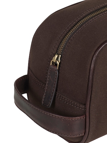 Trousses de toilette 'Washbag Canvas Dark Brown' Howard London en marron