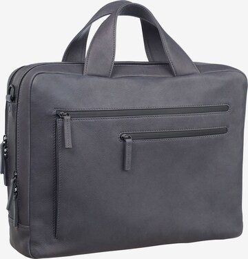 LEONHARD HEYDEN Document Bag in Grey: front