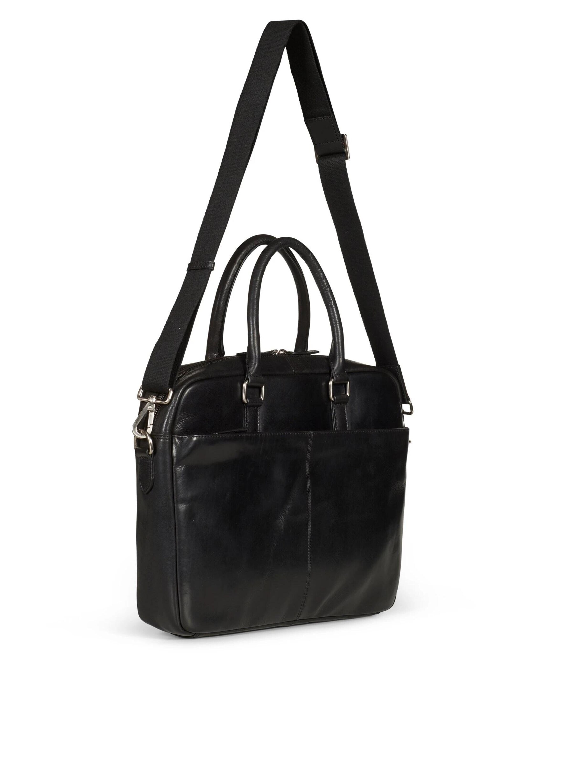 Howard London Aktenkoffer 'Howard Carter Bag Black' in Zwart