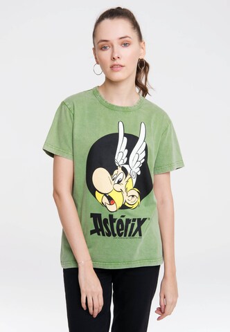 LOGOSHIRT T-Shirt 'Asterix' in Grün: predná strana