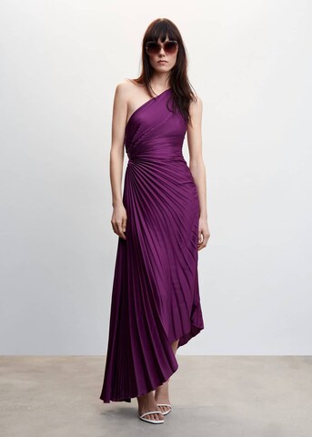 MANGO Sukienka koktajlowa 'Claudia' w kolorze fioletowy: przód