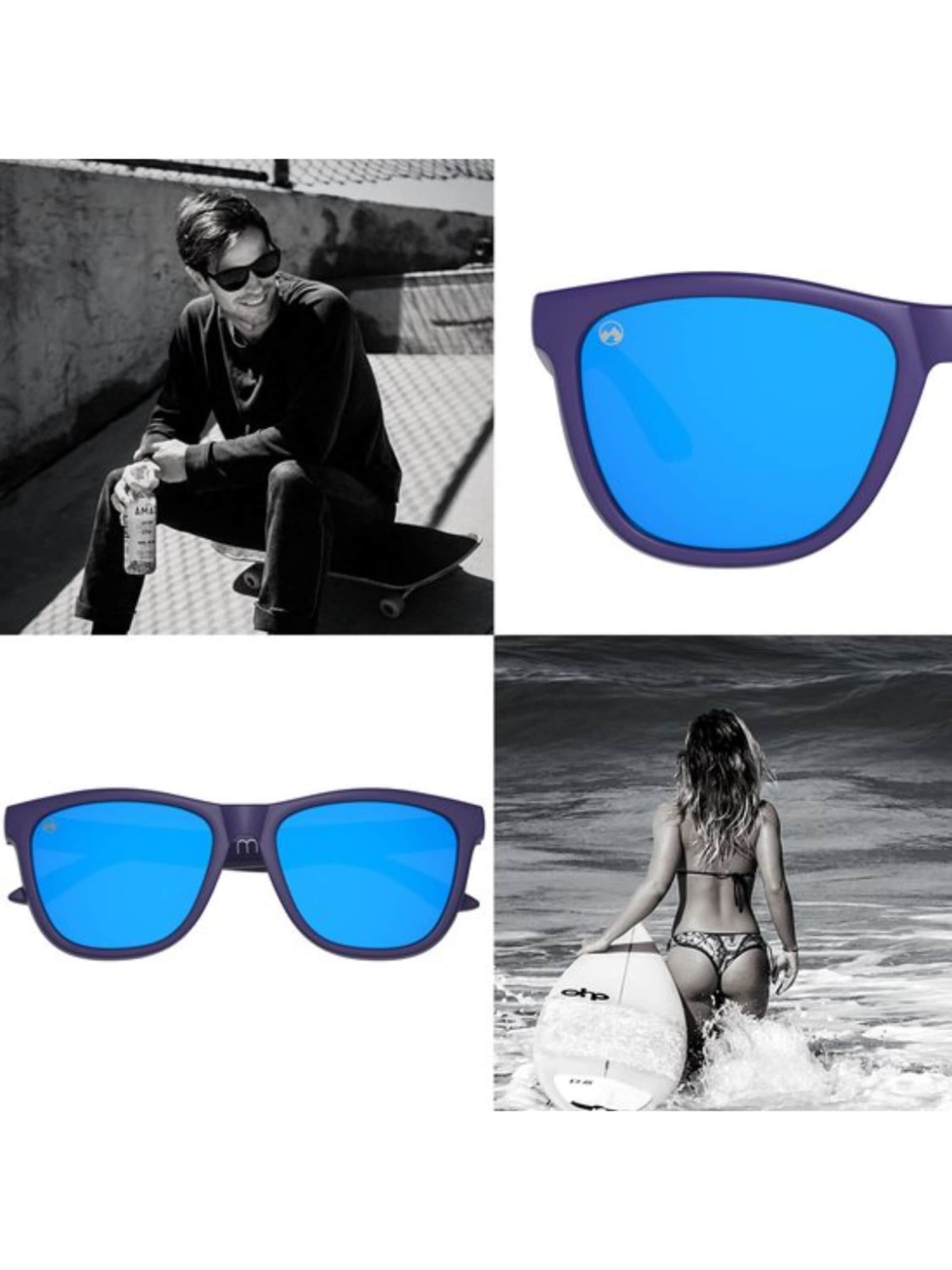 Lunettes de soleil sport 'MowMow Opal LIMITED Sunglasses - Polarized - Men - Women' Mowmow en bleu