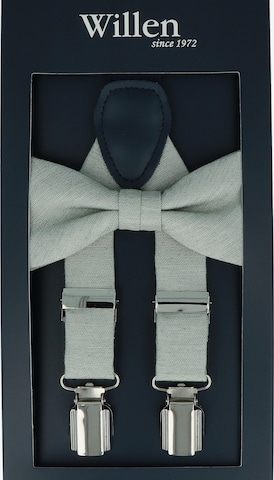 WILLEN Suspenders 'Uni Melange' in Green: front
