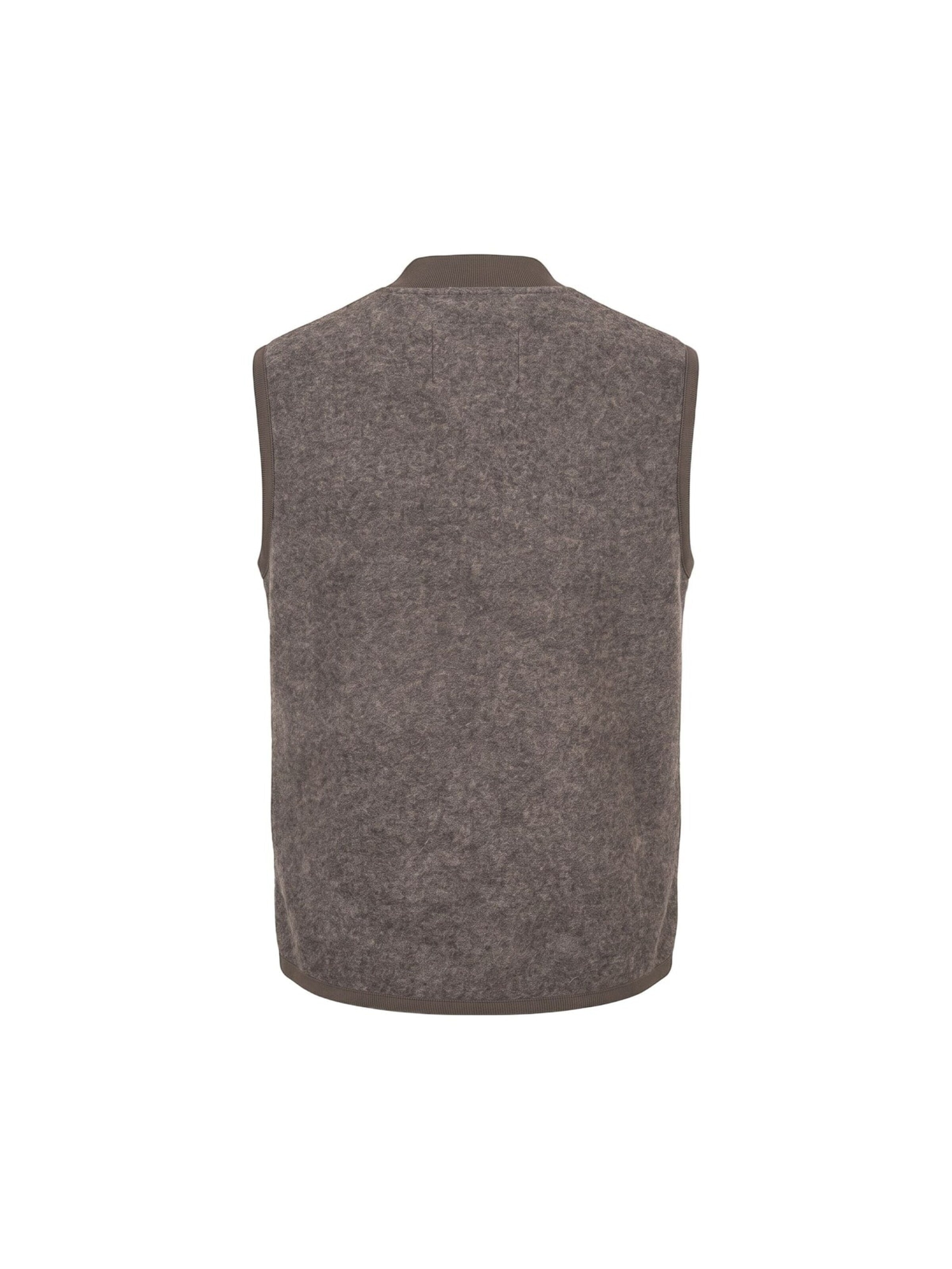 Bl'ker Vintage Kamizelka 'BOILED WOOL VEST WOLF DARK BROWN' w kolorze brązowy