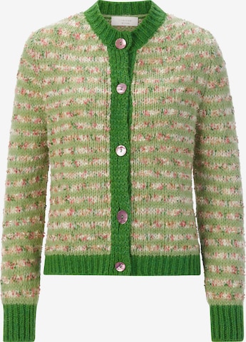 Rich & Royal Knit Cardigan in Green: front