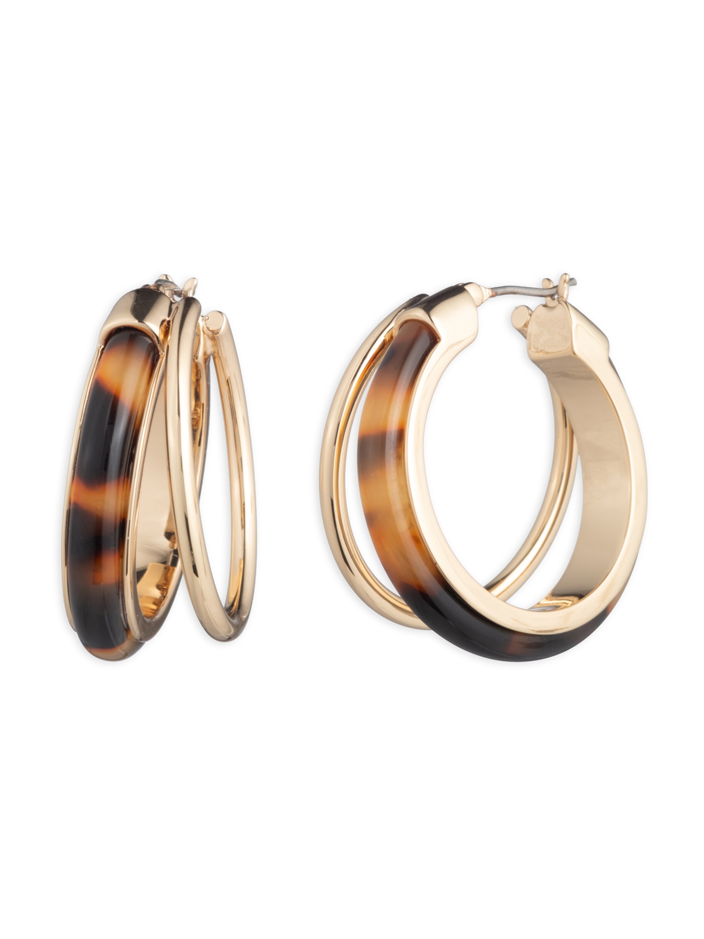 Lauren Ralph Lauren Boucles d'oreilles en One Size en marron / or / noir, Vue avec produit