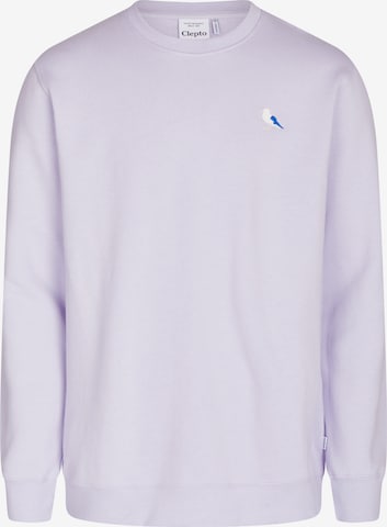 Cleptomanicx Sweatshirt 'Embro Gull' in Purple: front