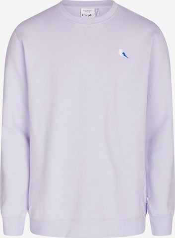 Cleptomanicx Sweatshirt 'Embro Gull' in Lila: predná strana