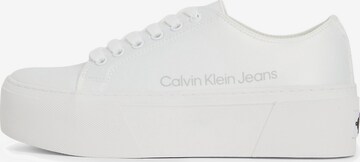 Baskets basses Calvin Klein Jeans en blanc : devant