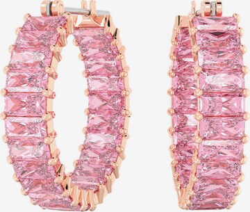 Swarovski Earrings in Pink: front
