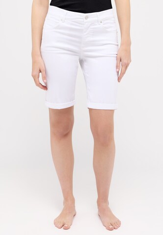 Angels Slimfit Broek 'BERMUDA' in Wit: voorkant