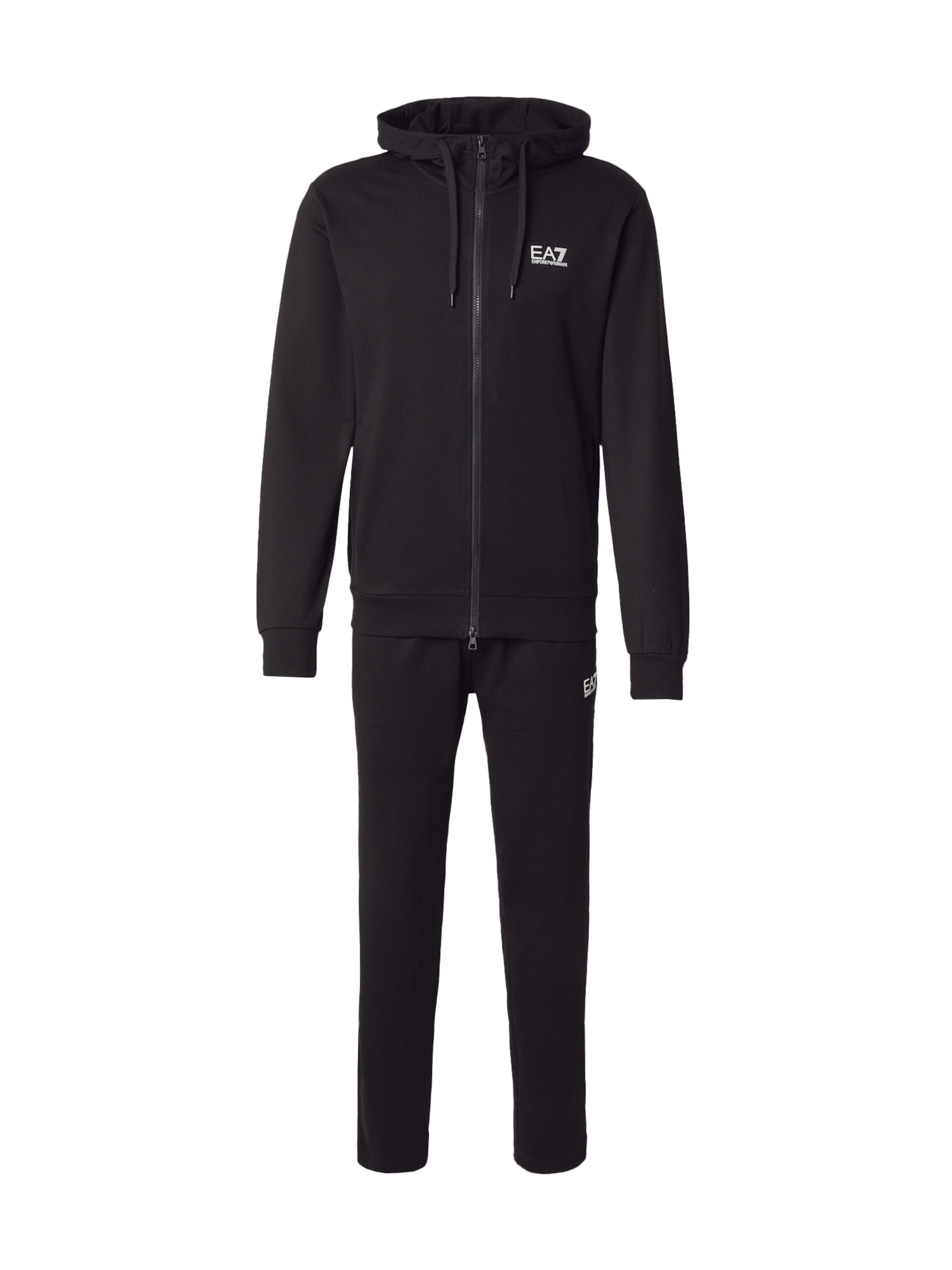 Survêtement EA7 Emporio Armani en noir : devant