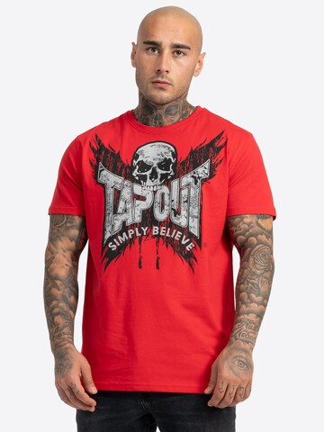 Tapout - Camisa 'Creston' em vermelho: frente