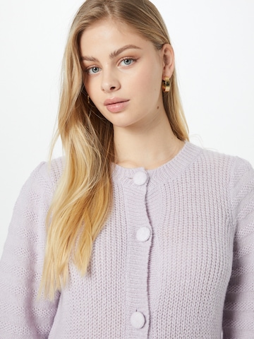 Moves Knit Cardigan in Purple