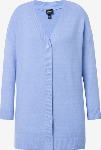 Ulla Popken Gebreid vest in Blauw: voorkant