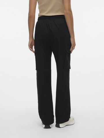 VERO MODA Loosefit Cargohose 'Pepper' in Schwarz