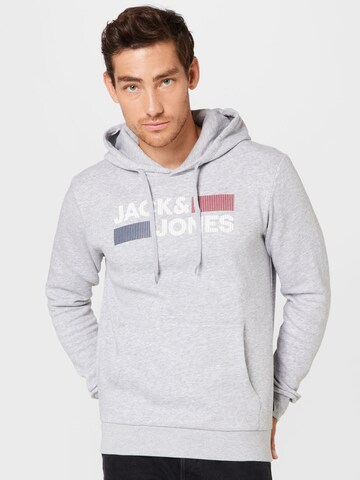 JACK & JONES Tréning póló - szürke: elől