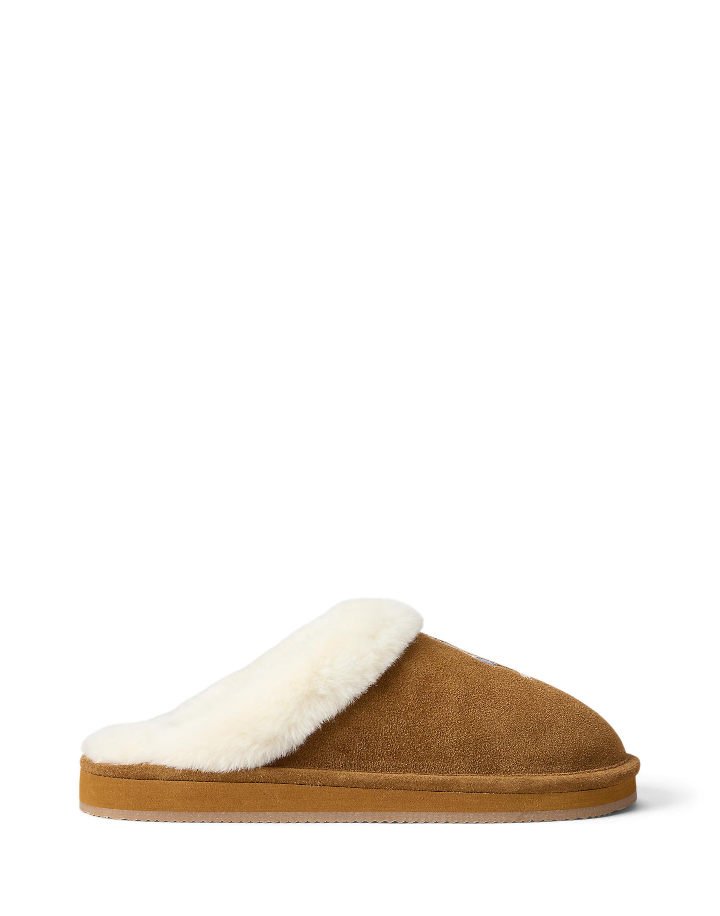 Polo Ralph Lauren Pantoufle 'KAYLEIGH' en 36 en camel / bleu / cappuccino / blanc, Vue avec produit