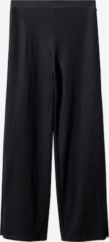 MANGO Szeroka nogawka Spodnie 'CINTITA' w kolorze czarny: przód