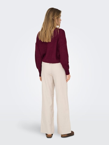 ONLY Gebreid vest 'ONLCarol' in Rood