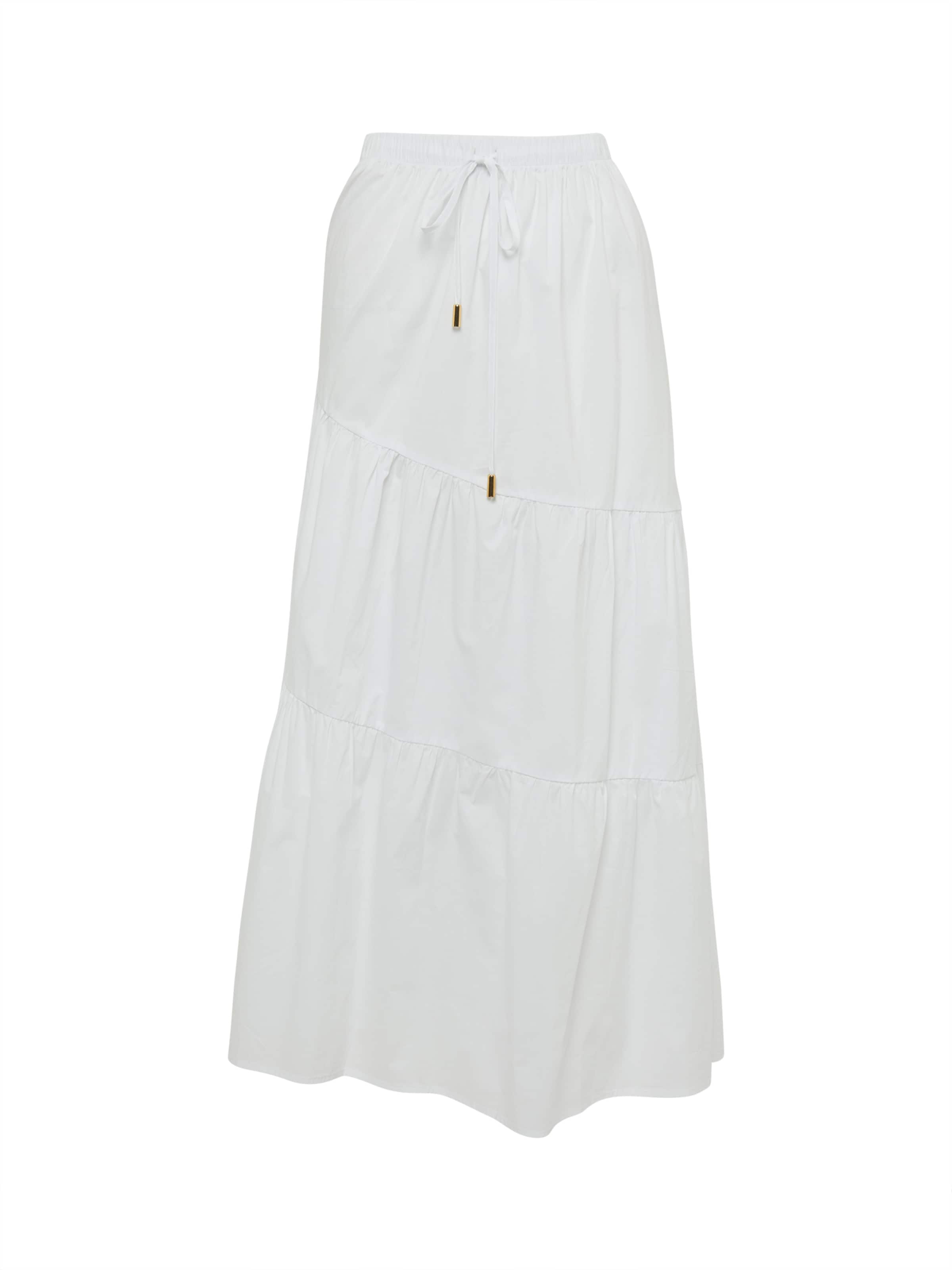 Tussah Skirt 'MEG' in White: front