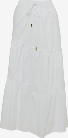 Tussah Skirt 'MEG' in White: front