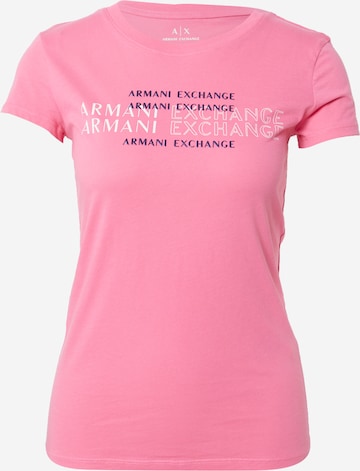 ARMANI EXCHANGE T-shirt i rosa: framsida