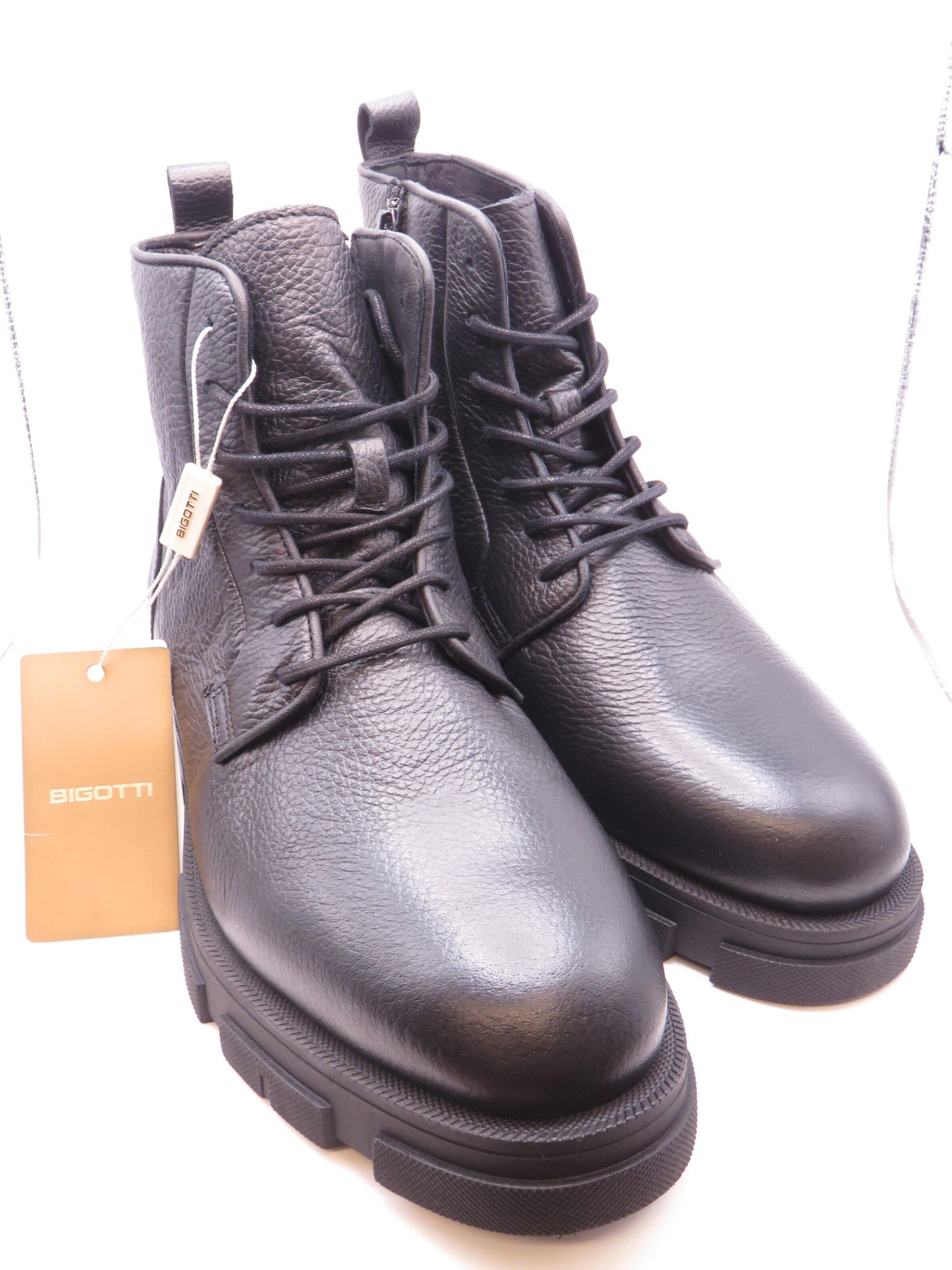 Boots stringati 'Linea Pelle Casual' di BIGOTTI in nero