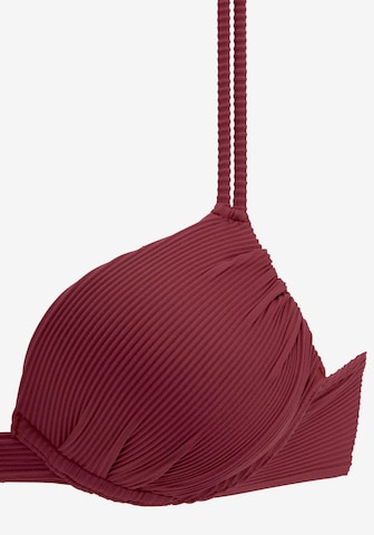 SUNSEEKER - Push-up Top de bikini en rojo