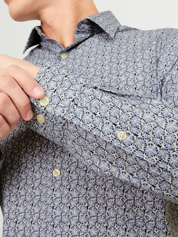 JACK & JONES Regular fit Button Up Shirt 'Nordic' in Blue