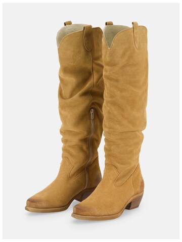 Felmini Wide Fit Cowboy Boots in Brown