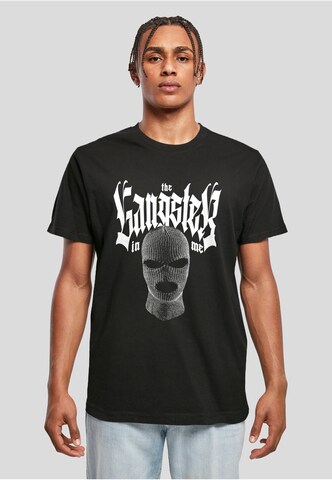 T-Shirt ' The Gangster In Me' Mister Tee en noir : devant