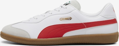 PUMA Voetbalschoen 'KING 21 IT' in de kleur Grijs / Bloedrood / Wit, Productweergave