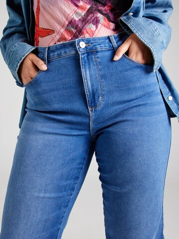 ONLY Carmakoma Slimfit Jeans 'CARAUGUSTA' in Blauw