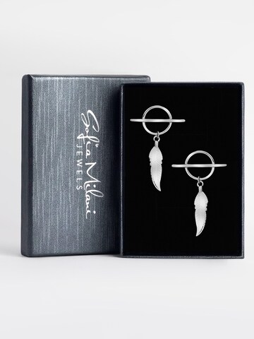 Sofia Milani Ohrringe 'Feather Circle'‌‌ in Silber