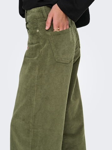 Wide Leg Pantalon 'ONLHope' ONLY en vert
