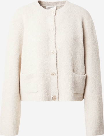 bēšs Cartoon Adīta jaka: no priekšpuses