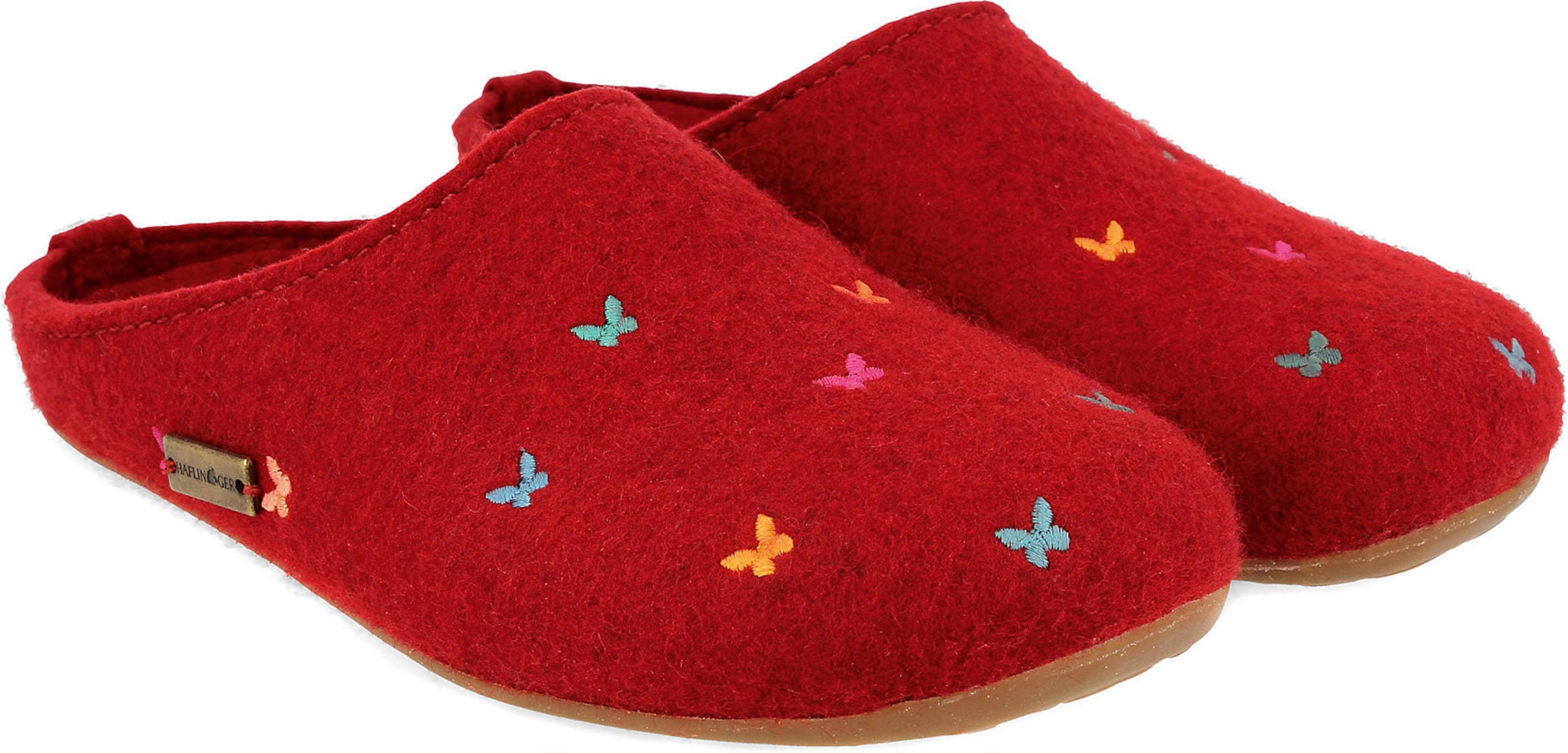 HAFLINGER Slipper 'Farfalline' in Red