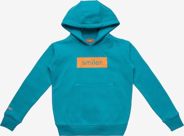 smiler. Sweatshirt 'Happy' in Blue: front