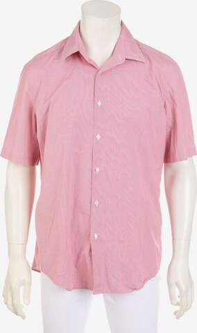 BOSS Black Button Up Shirt in XXL in Red: front