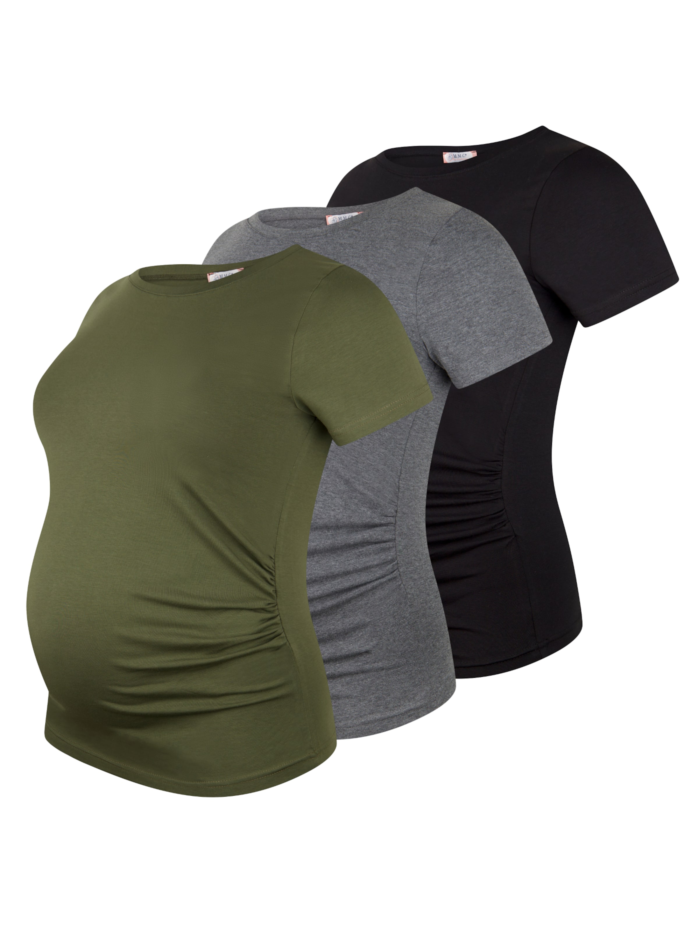 M.M.C. Shirt 'Basic Umstandsmode Kurzarm' in Grey: front