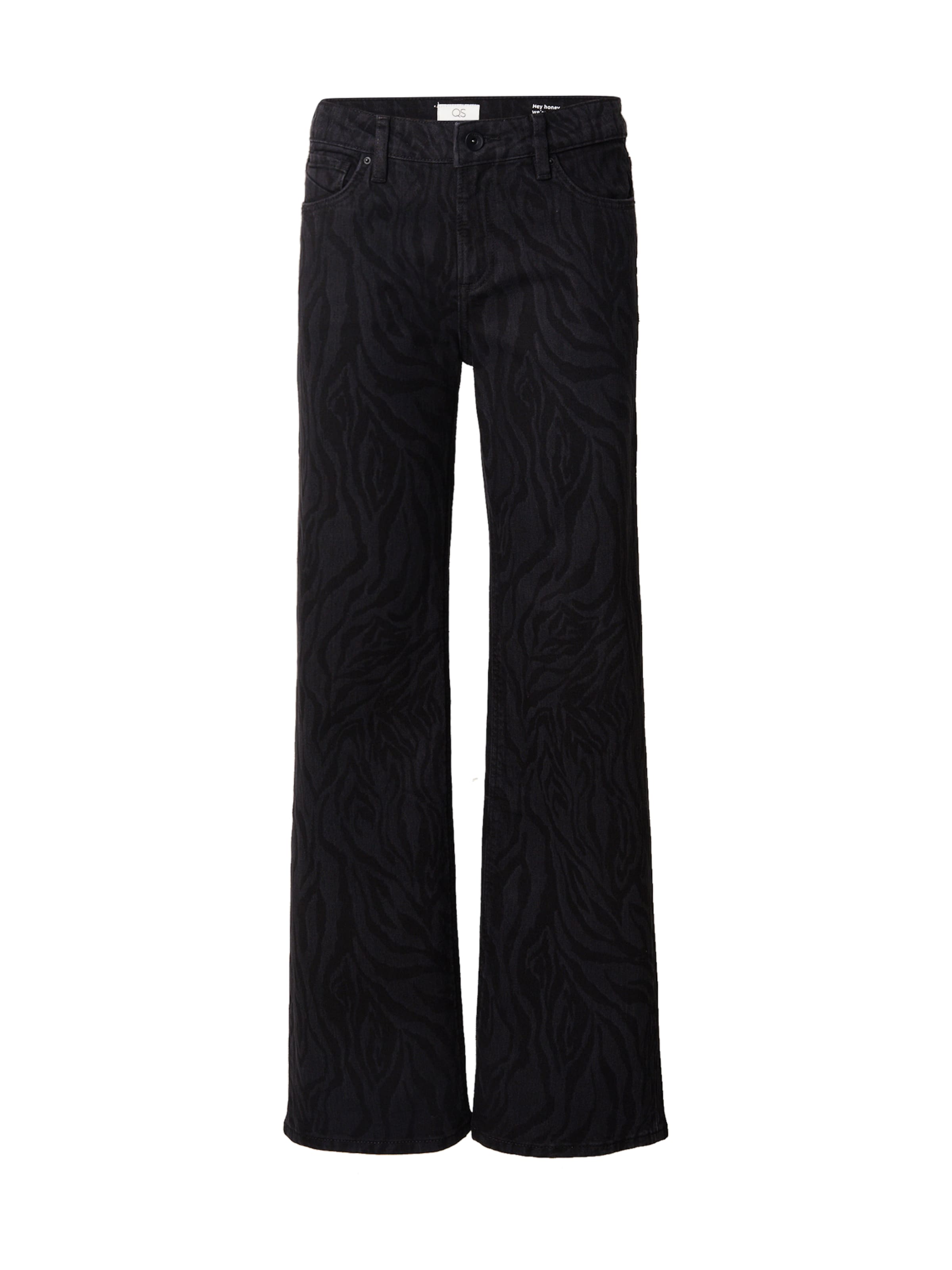 QS Широкий Джинсы 'Catie' в Серый: спереди