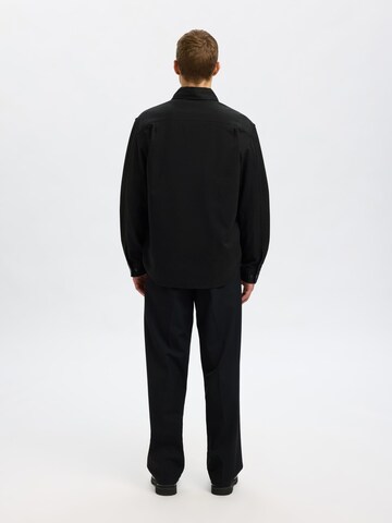 SELECTED HOMME Regular fit Overhemd in Zwart