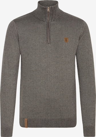 INDICODE JEANS Sweater 'Nathen' in Grey: front