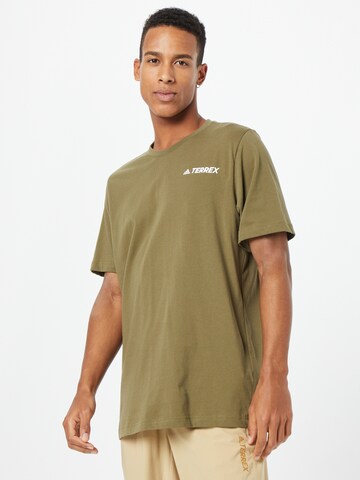 T-Shirt fonctionnel ADIDAS TERREX en vert : devant