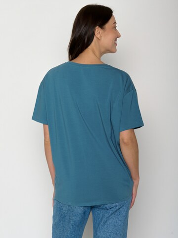 GREENBOMB Oversized shirt 'Feel' in Blue