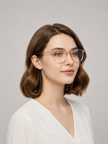 VEYREY Glasses 'Nerd Blue-Light-Brille Extrabeet' in Pink