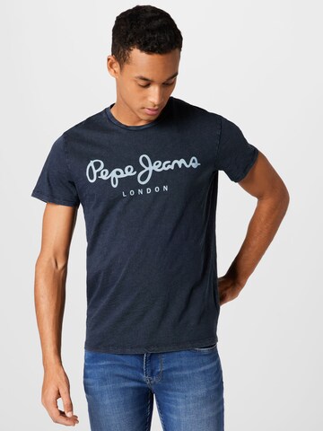 Pepe Jeans - Camisa em azul: frente